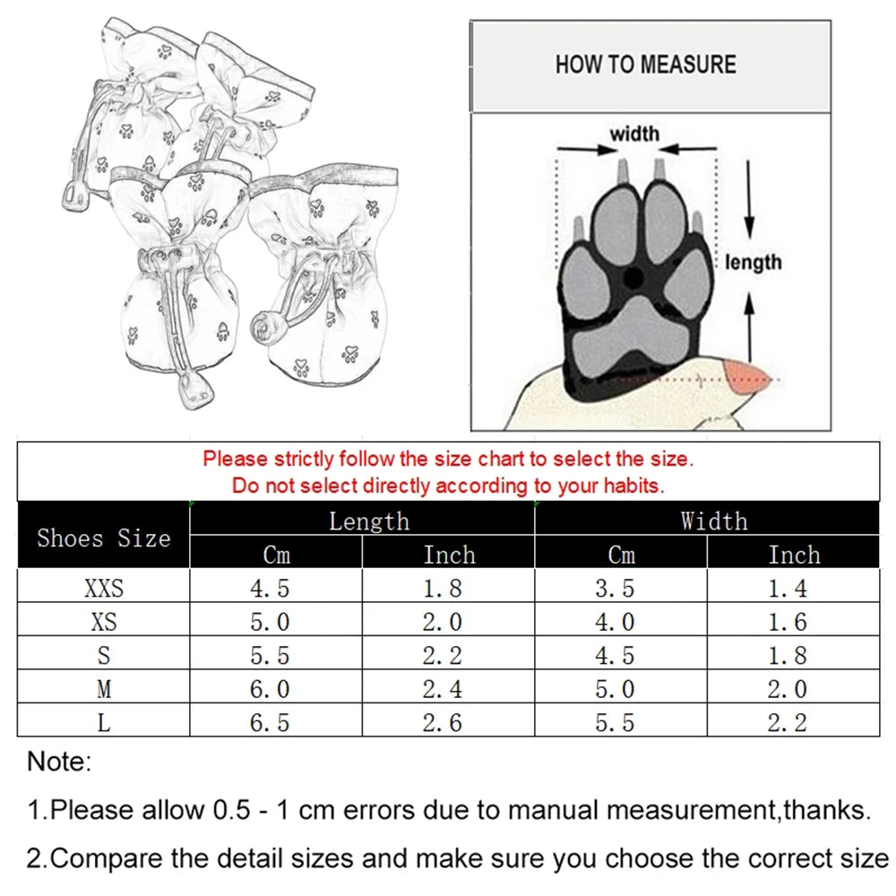 Anti-Slip Pet Dog Shoes Adjustable Paw Boots for Small & Large Dogs, Cats, Puppies Anti-Slip Pet Dog Shoes Adjustable Paw Boots for Small & Large Dogs, Cats, Puppies