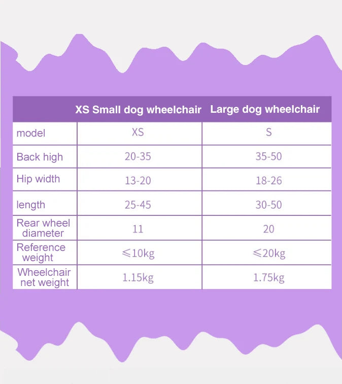 Adjustable Dog Wheelchair, Pet Disability Stroller for Back Leg Support with Large Wheels Adjustable Dog Wheelchair, Pet Disability Stroller for Back Leg Support with Large Wheels