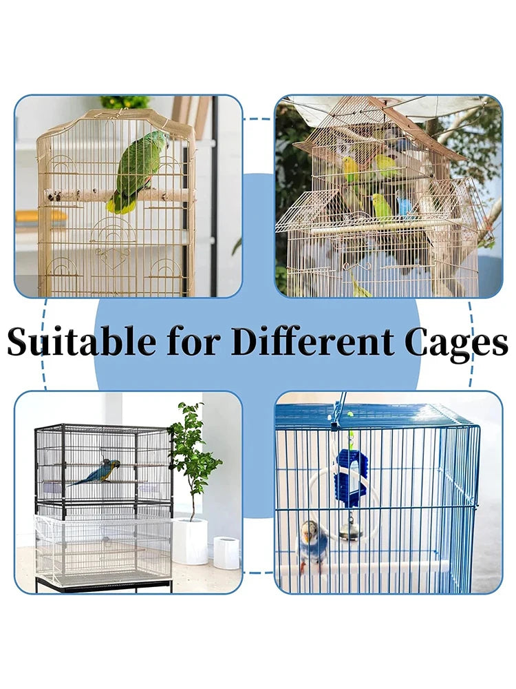 Splash-Proof Mosquito Net Bird Cage Cover — Square & Round Cage Protection Splash-Proof Mosquito Net Bird Cage Cover — Square & Round Cage Protection