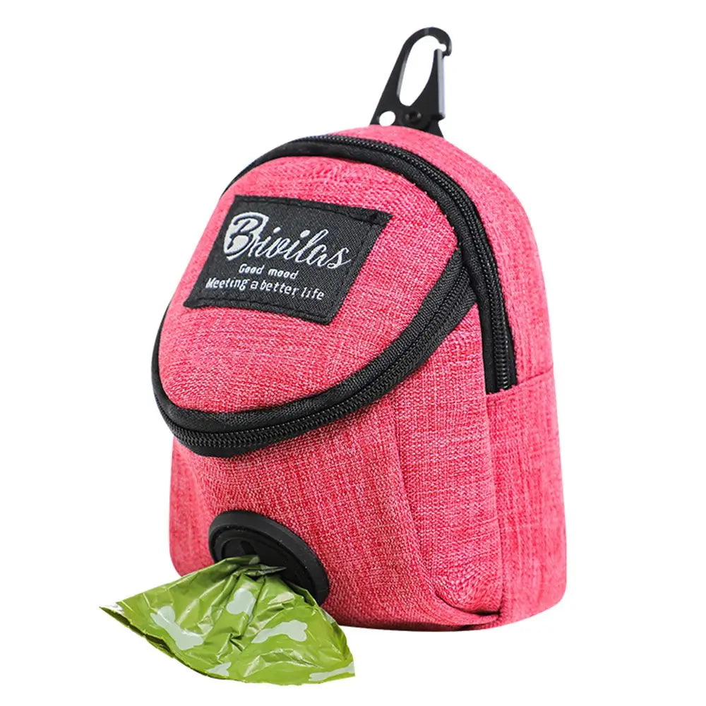 Portable Dog Training Treat Pouch, Outdoor Pet Snack Reward Bag with Poop Bag Holder Portable Dog Training Treat Pouch, Outdoor Pet Snack Reward Bag with Poop Bag Holder