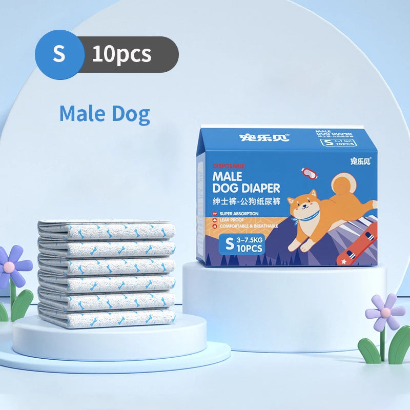 Super Absorbent Disposable Pet Diapers – Leakproof Dog & Cat Nappies for Male & Female Pets Super Absorbent Disposable Pet Diapers – Leakproof Dog & Cat Nappies for Male & Female Pets