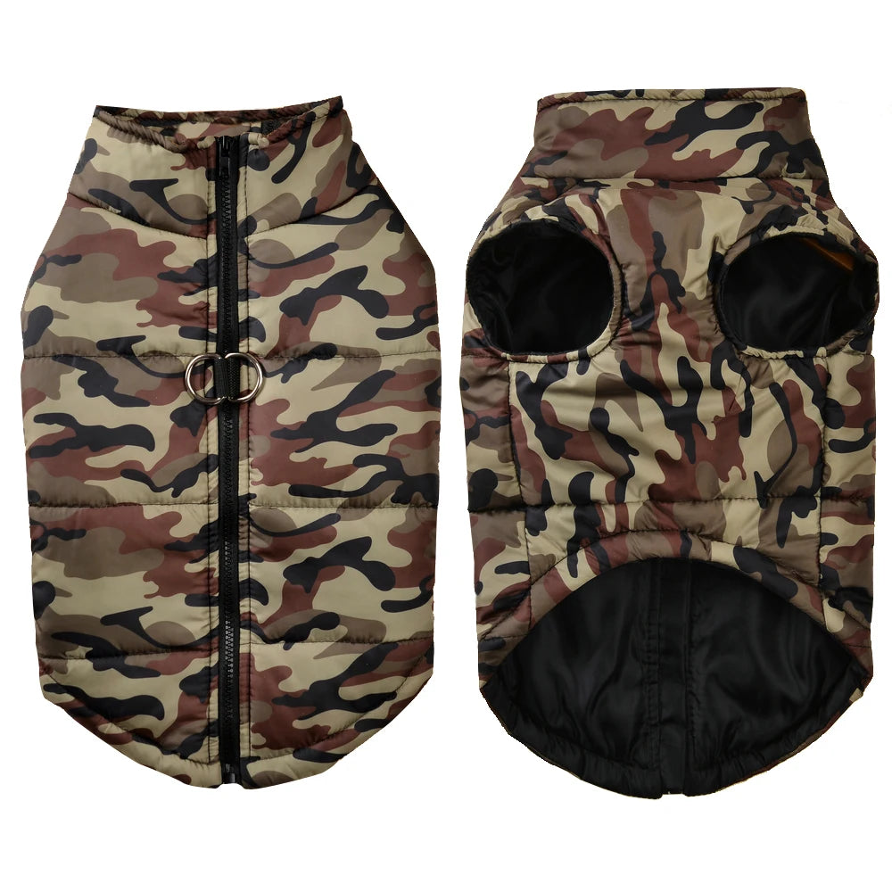 Waterproof Winter Dog Coat, Camouflage Warm Jacket for Large Dogs & Puppies Waterproof Winter Dog Coat, Camouflage Warm Jacket for Large Dogs & Puppies
