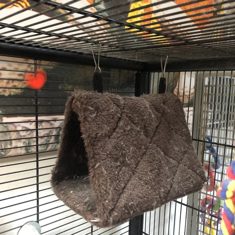 Warm Hanging Bird Hammock & Tent — Cozy Sleeping Hut for Parrots & Small Birds Warm Hanging Bird Hammock & Tent — Cozy Sleeping Hut for Parrots & Small Birds