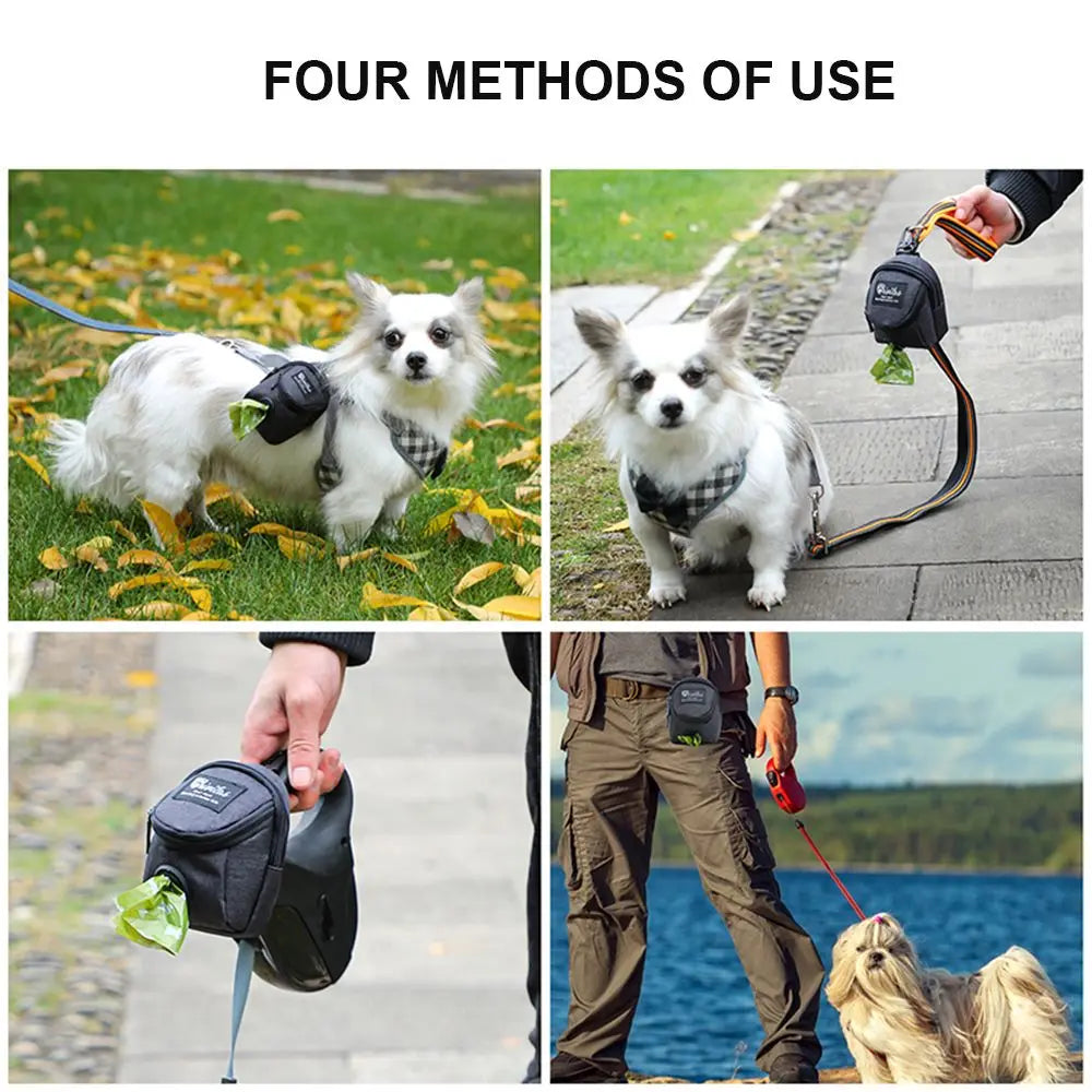 Portable Dog Training Treat Pouch, Outdoor Pet Snack Reward Bag with Poop Bag Holder Portable Dog Training Treat Pouch, Outdoor Pet Snack Reward Bag with Poop Bag Holder