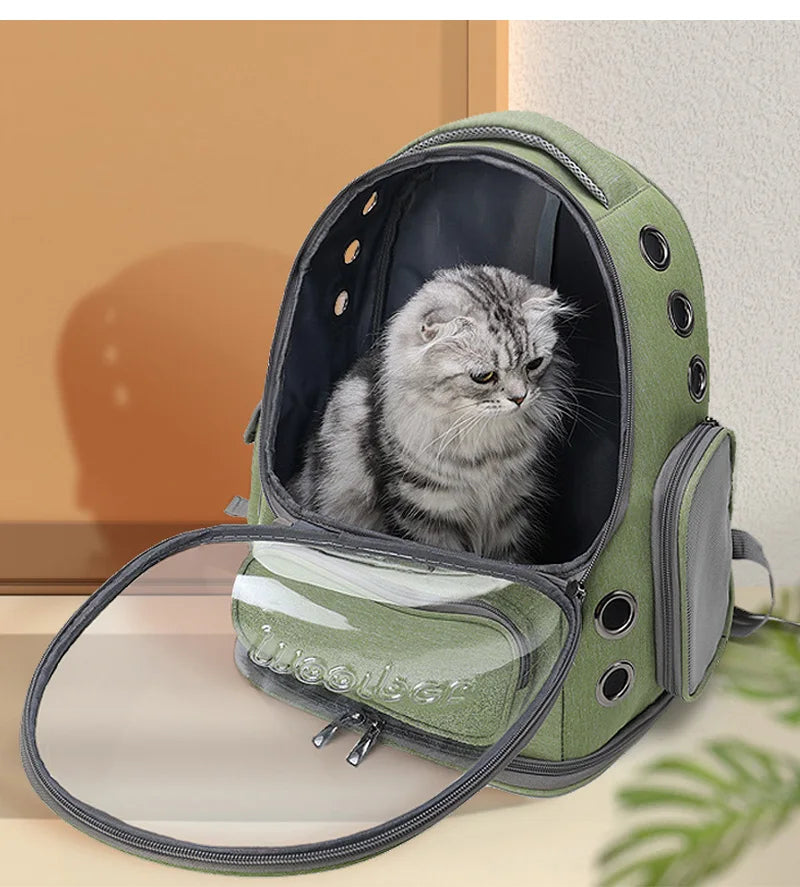 Transparent Cat Carrier Backpack, Breathable Travel Bag for Cats & Small Dogs Transparent Cat Carrier Backpack, Breathable Travel Bag for Cats & Small Dogs