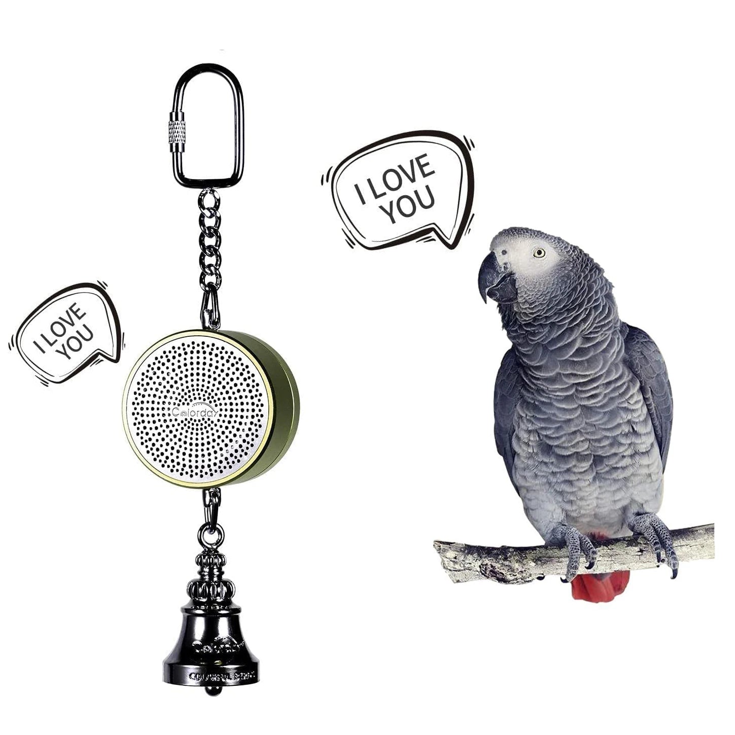 Interactive Talking Training Toy for Parrots — Voice Recording & Playback Interactive Talking Training Toy for Parrots — Voice Recording & Playback