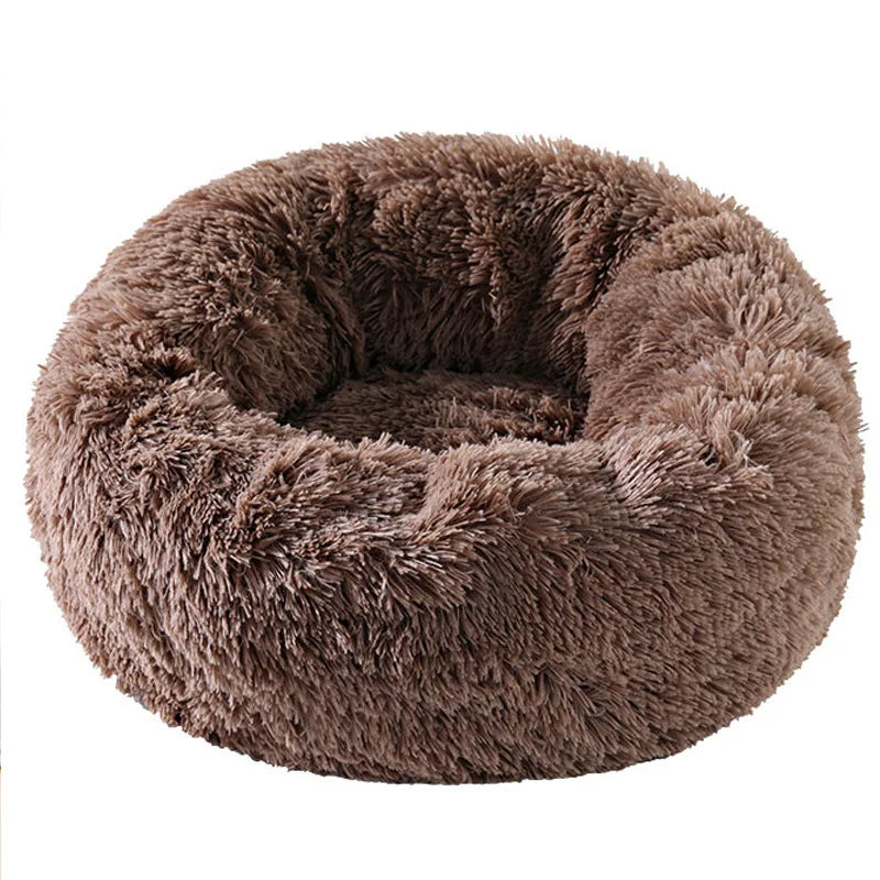 Plush Round Pet Nest Bed for Cats and Small Dogs Plush Round Pet Nest Bed for Cats and Small Dogs