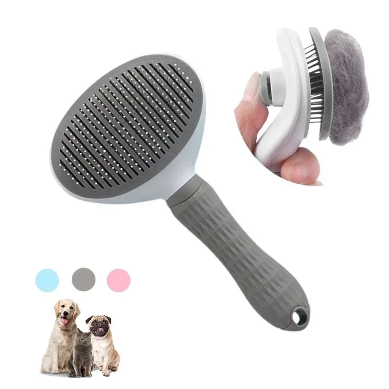 Pet Grooming Brush for Dogs & Cats, Stainless Steel Comb for Long Hair and Shedding Care Pet Grooming Brush for Dogs & Cats, Stainless Steel Comb for Long Hair and Shedding Care