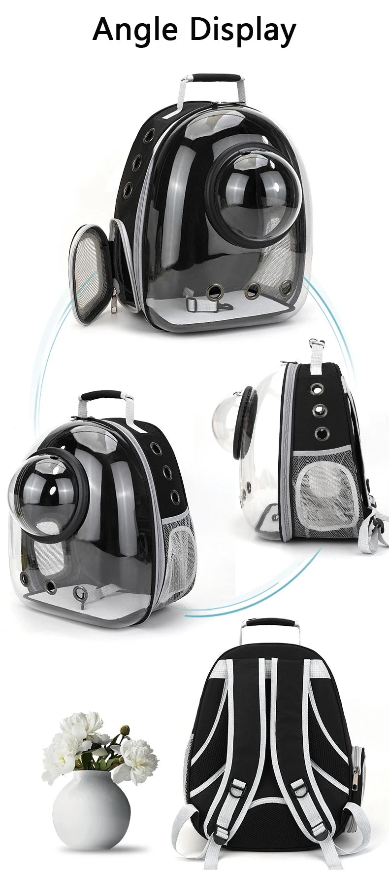 Foldable Portable Pet Carrying Handbag, Mesh Travel Cage for Small & Medium Dogs and Cats Foldable Portable Pet Carrying Handbag, Mesh Travel Cage for Small & Medium Dogs and Cats