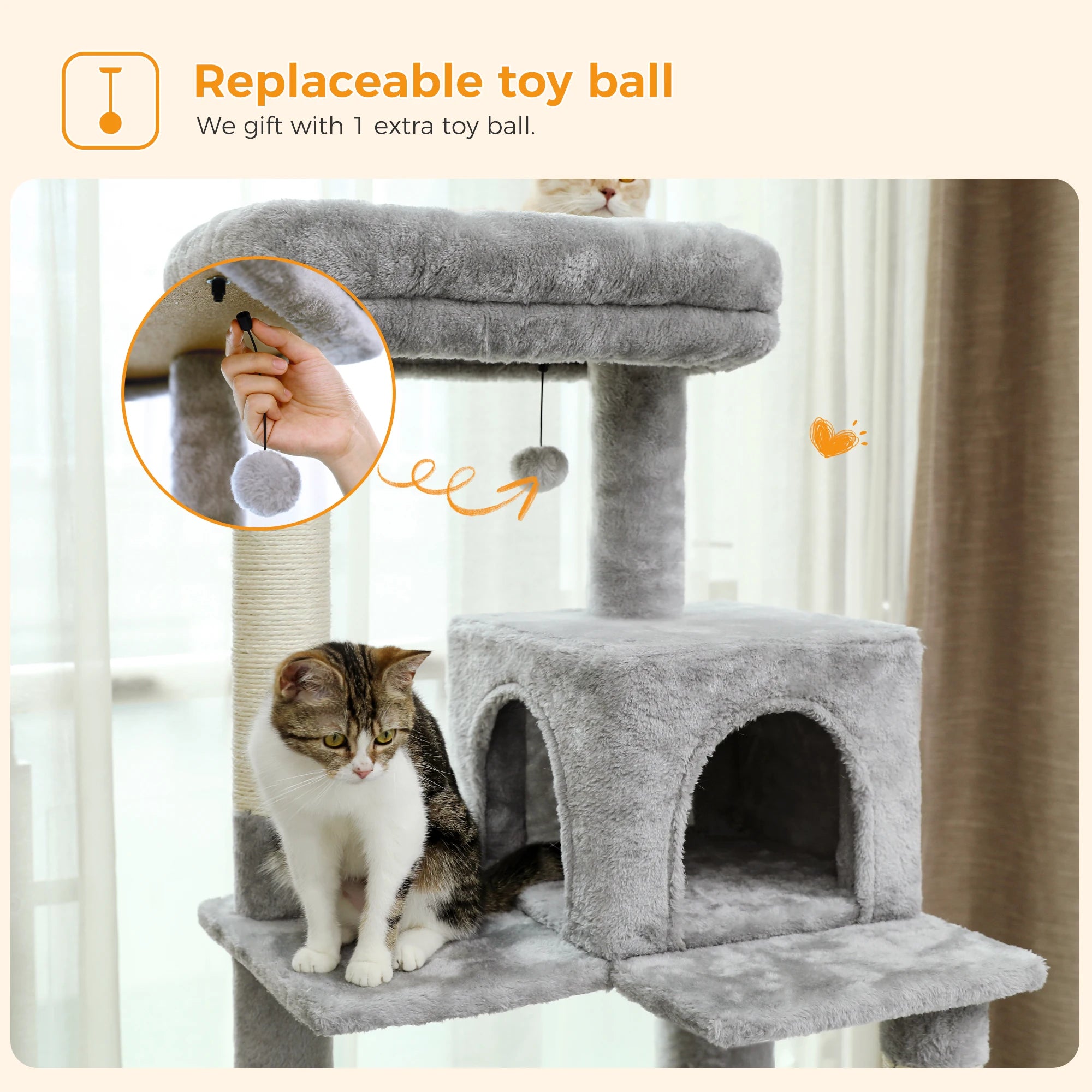 5-Level Cat Tree Tower for Large Cats with Hammock, Condo & Scratching Posts 5-Level Cat Tree Tower for Large Cats with Hammock, Condo & Scratching Posts
