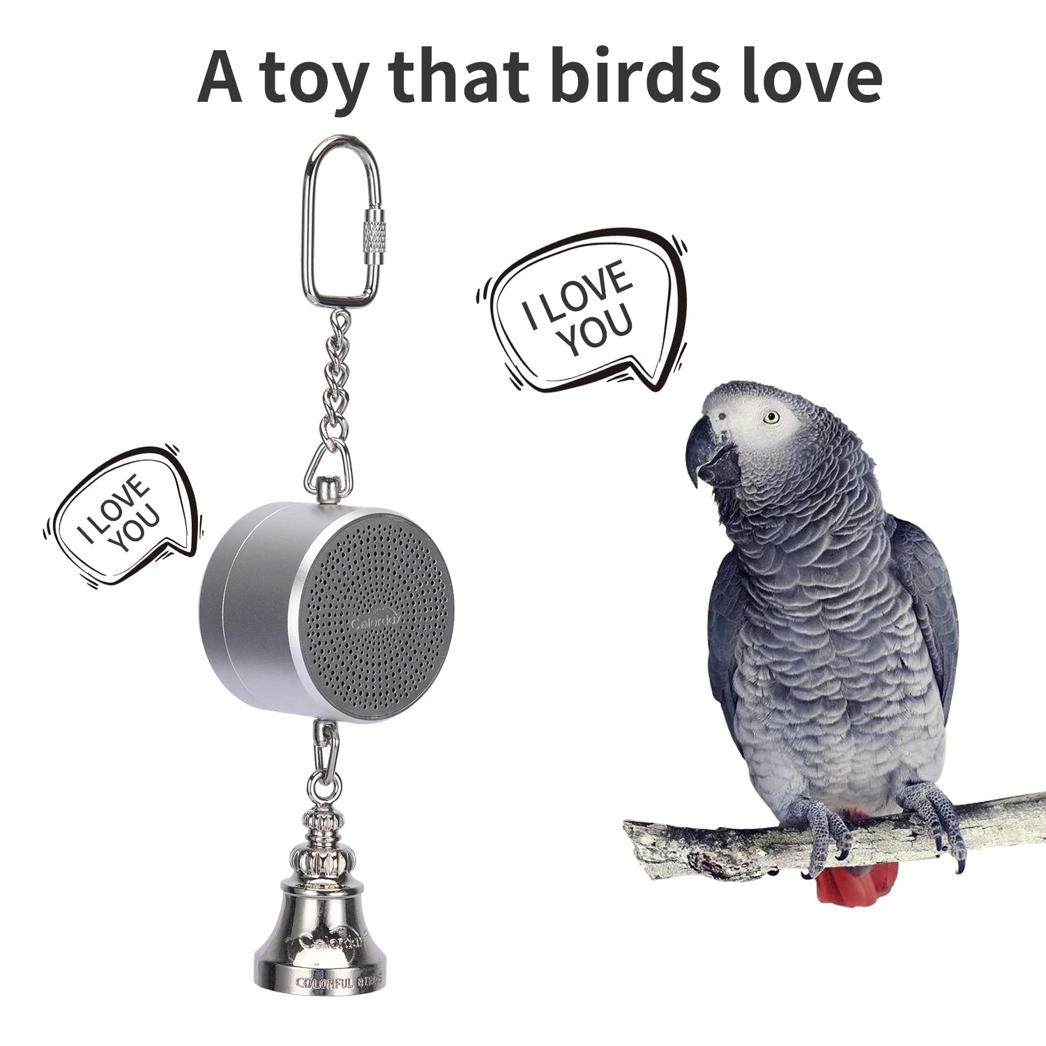 Interactive Talking Training Toy for Parrots — Voice Recording & Playback Interactive Talking Training Toy for Parrots — Voice Recording & Playback