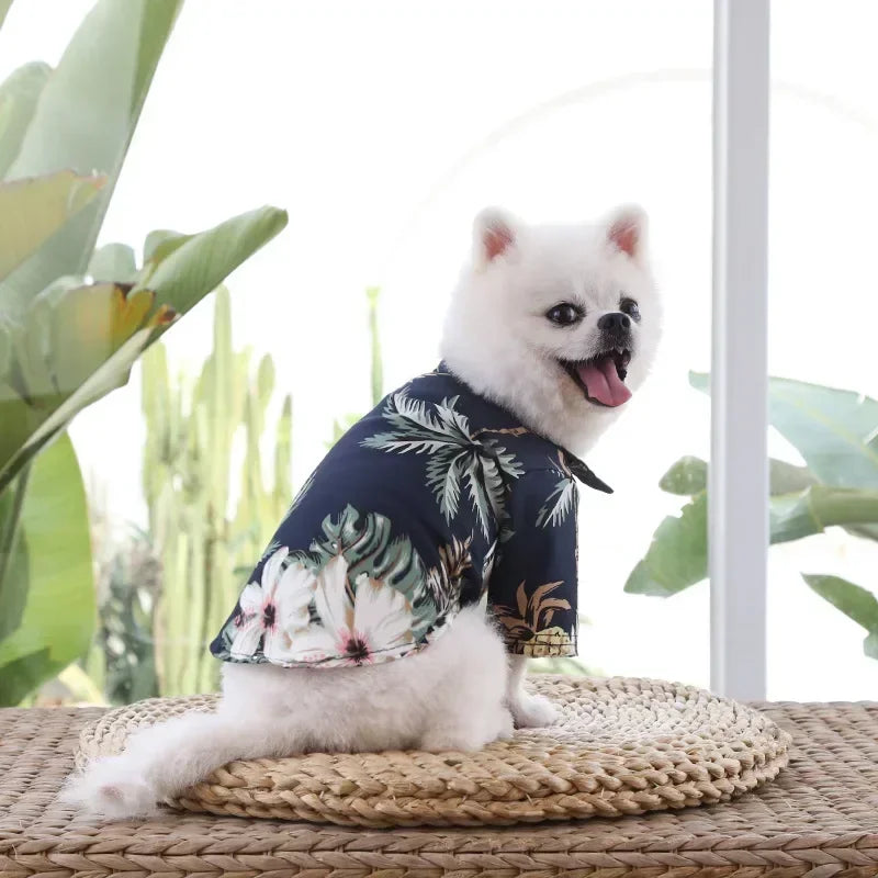 Hawaiian Style Summer Dog Shirt, Beachwear for Small & Medium Dogs, Puppies, and Cats Hawaiian Style Summer Dog Shirt, Beachwear for Small & Medium Dogs, Puppies, and Cats