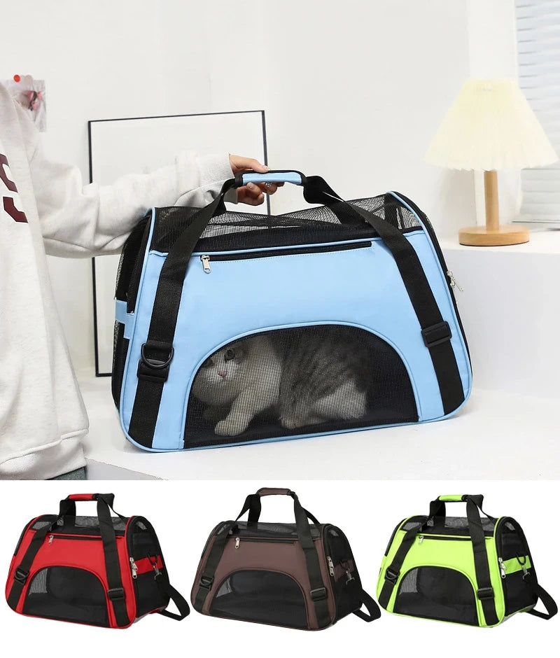 Portable Foldable Pet Carrier Bag, Travel Handbag for Small Dogs, Cats & Puppies Portable Foldable Pet Carrier Bag, Travel Handbag for Small Dogs, Cats & Puppies