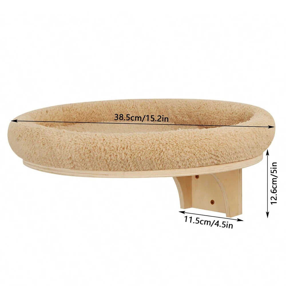 Wall-Mounted Cat Shelves Set with Hammock, Bridge, House & Scratching Post Wall-Mounted Cat Shelves Set with Hammock, Bridge, House & Scratching Post