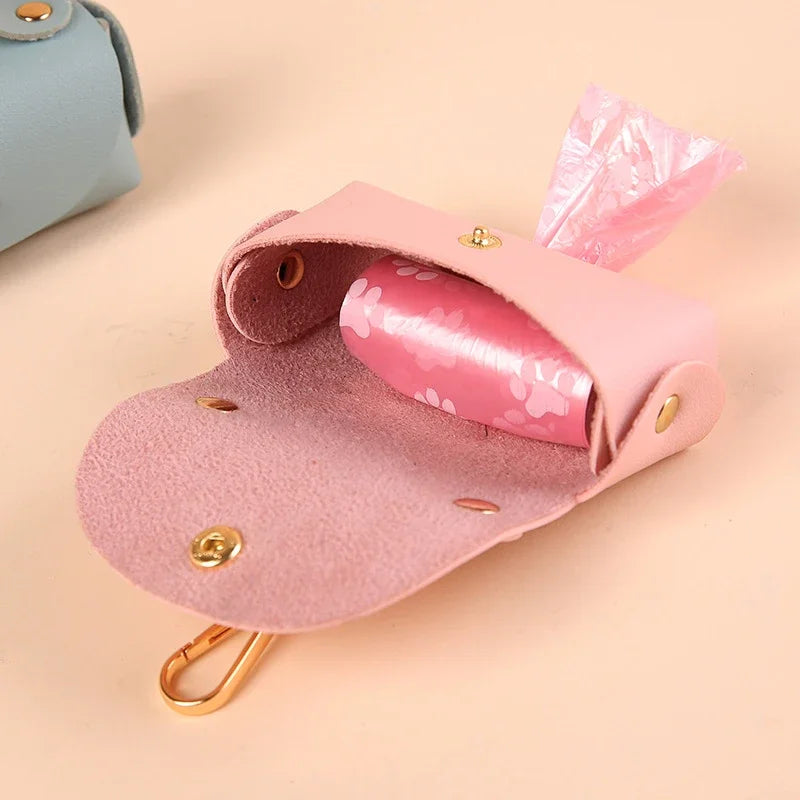 Portable Leather Dog Poop Bag Holder – Stylish Dispenser for Pet Waste Bags Portable Leather Dog Poop Bag Holder – Stylish Dispenser for Pet Waste Bags