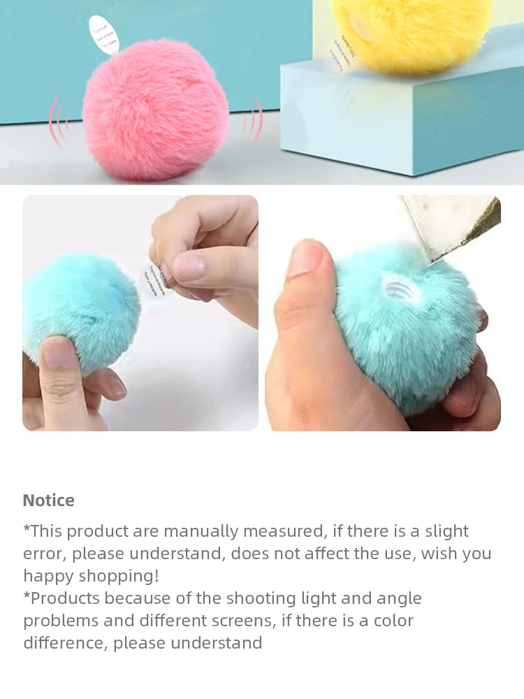 Interactive Smart Plush Cat Toy Ball – Electric Catnip Squeak Toy for Kittens Interactive Smart Plush Cat Toy Ball – Electric Catnip Squeak Toy for Kittens