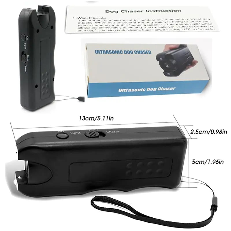 3-in-1 Portable Ultrasonic Dog Repeller & Anti-Barking Training Device with LED 3-in-1 Portable Ultrasonic Dog Repeller & Anti-Barking Training Device with LED