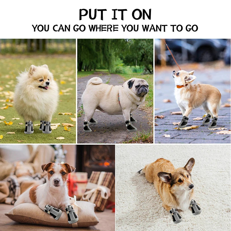 Warm Dog Shoes with Non-Slip Soles – Plush, Breathable, Protective Paw Booties Warm Dog Shoes with Non-Slip Soles – Plush, Breathable, Protective Paw Booties