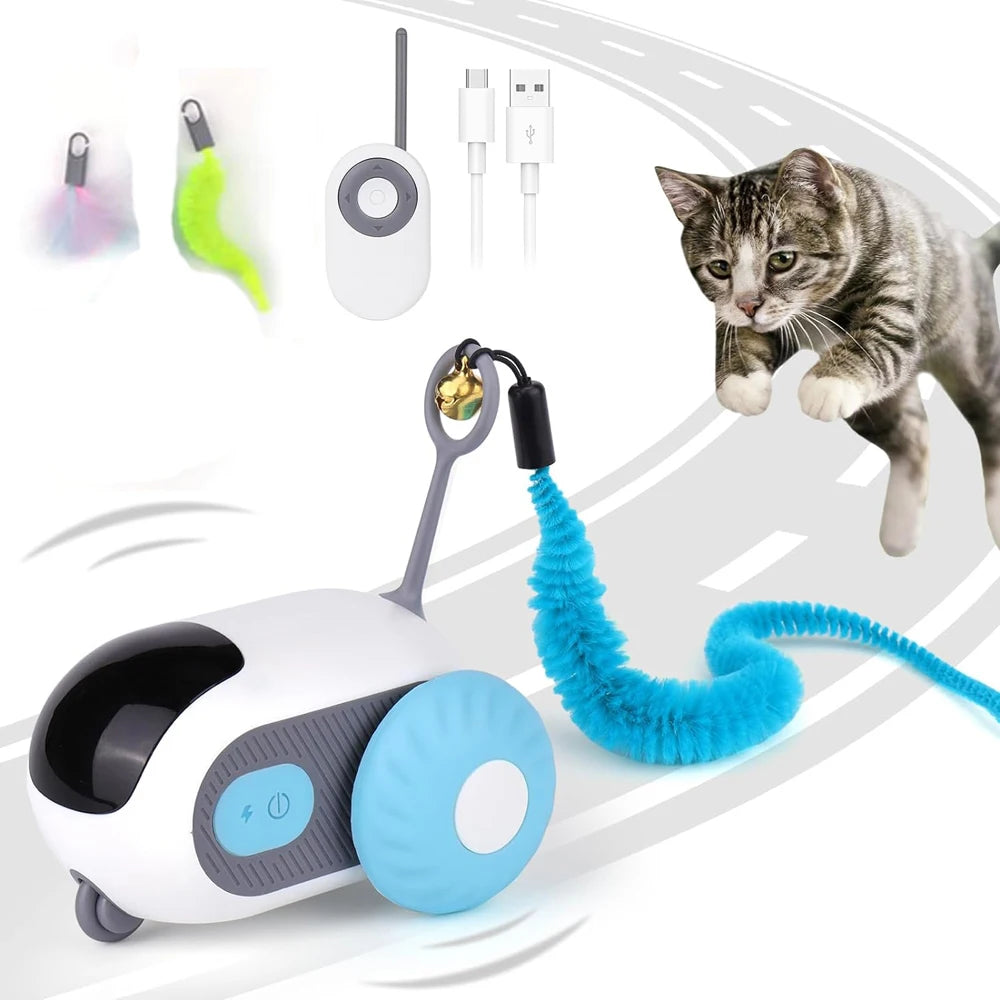 Smart Remote-Controlled Pet Toy Car – 2 Modes Automatic Interactive Toy for Cats & Dogs Smart Remote-Controlled Pet Toy Car – 2 Modes Automatic Interactive Toy for Cats & Dogs