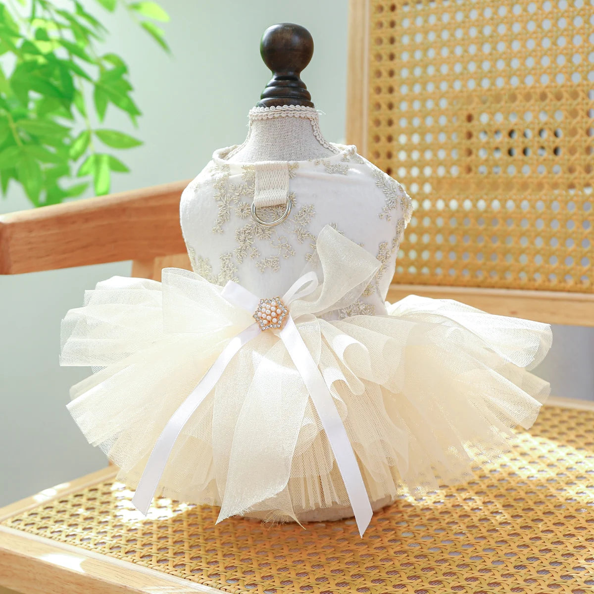 White Princess Dog Wedding Dress, Breathable Summer Outfit for Small & Medium Dogs White Princess Dog Wedding Dress, Breathable Summer Outfit for Small & Medium Dogs
