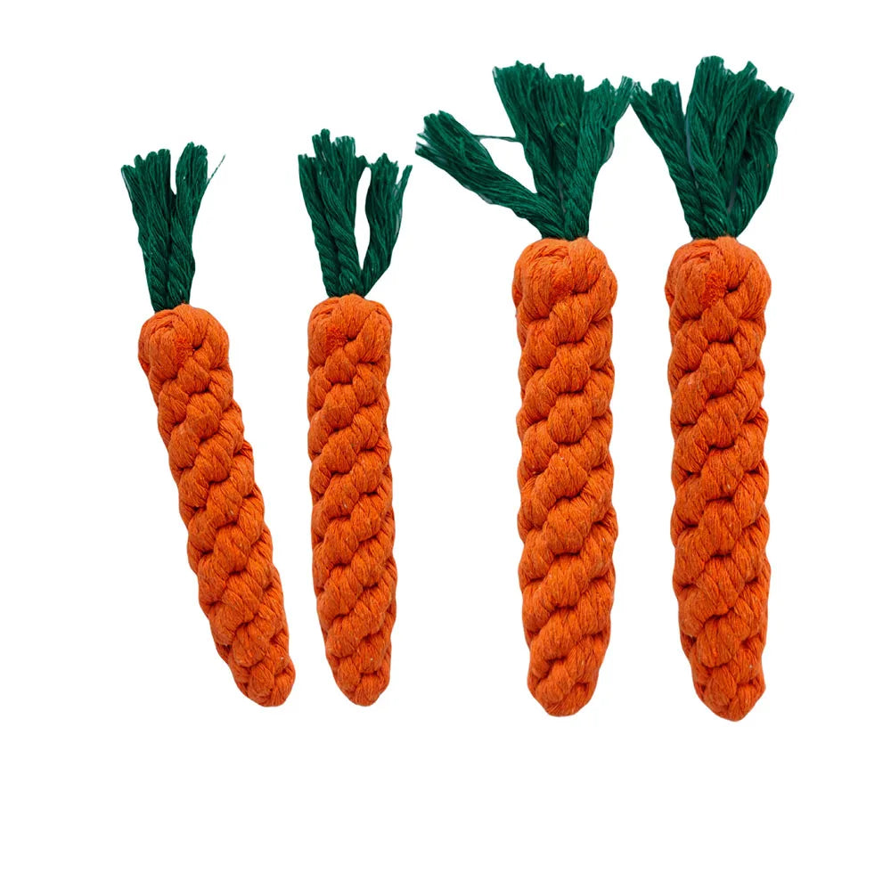 Carrot Rope Dog Chew Toy, Durable Braided Cotton Bite Toy for Puppies & Dogs Carrot Rope Dog Chew Toy, Durable Braided Cotton Bite Toy for Puppies & Dogs