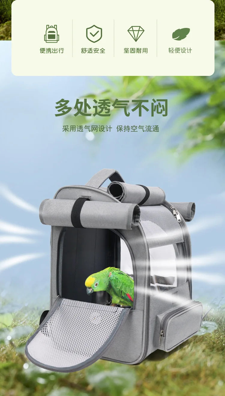 Foldable Double-Shoulder Bird Carriers