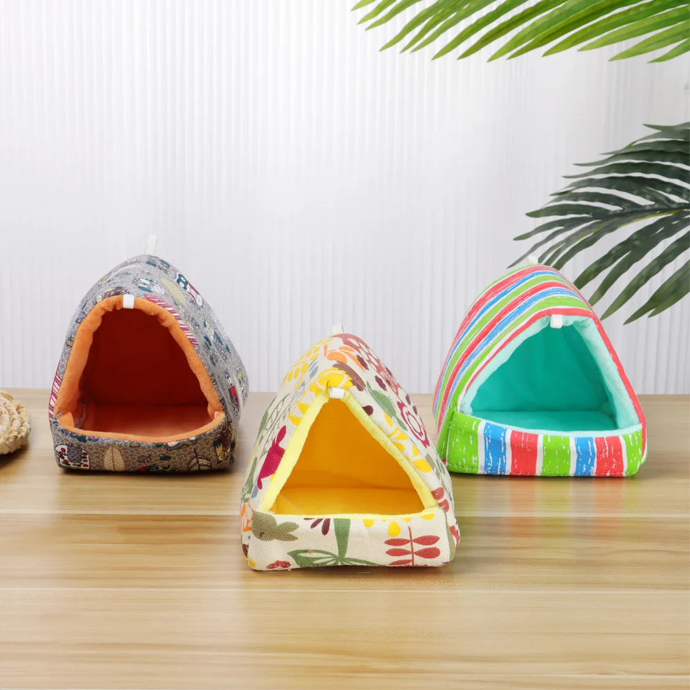 Cartoon Small Pet Sleeping Bed & Warm Nest for Winter