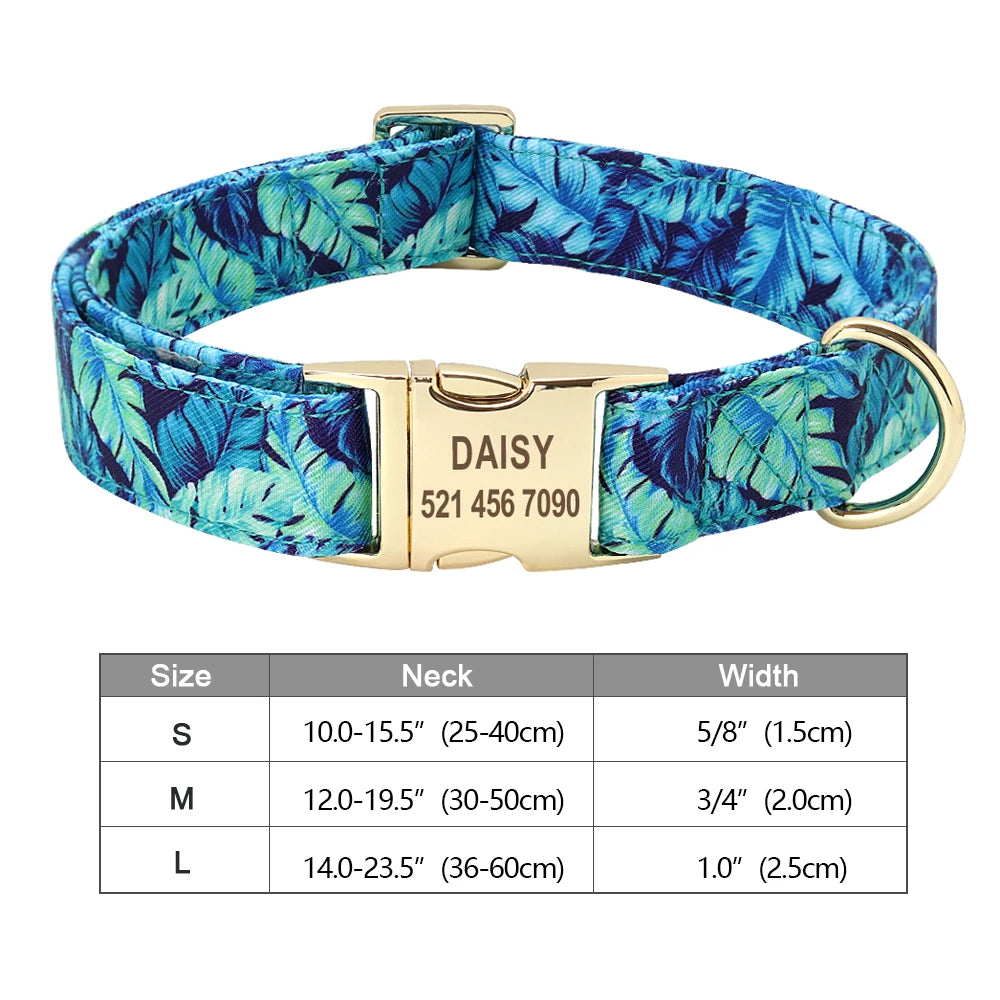 Personalized Nylon Dog Collar with Free Engraved ID Tag