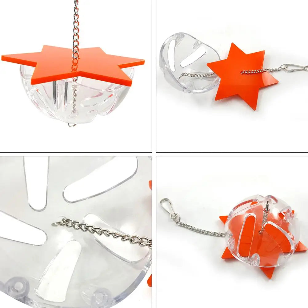Acrylic Multi-Layer Hexagonal Bird Foraging Toy