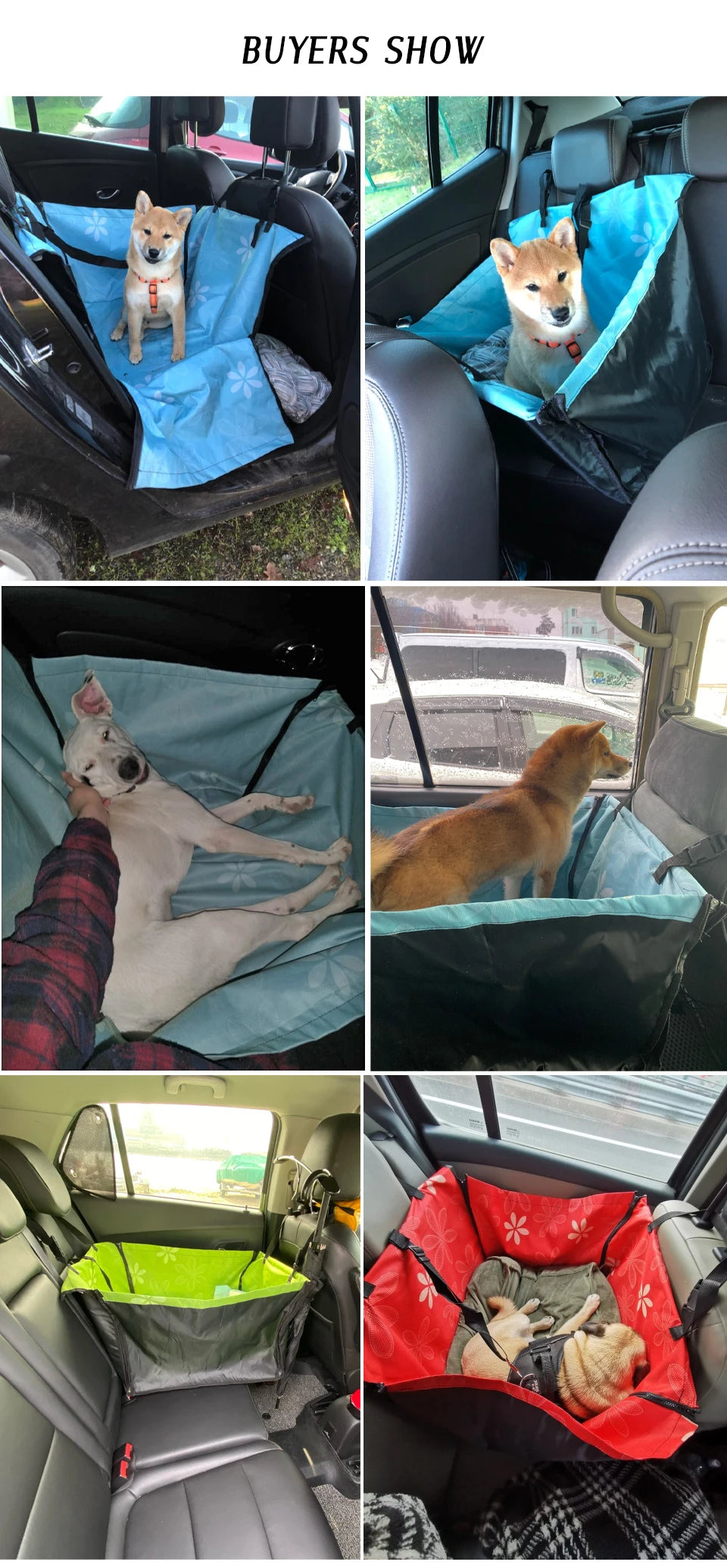 CAWAYI KENNEL Pet Car Seat Cover & Carrier Hammock for Dogs and Cats, Rear Seat Protector Mat