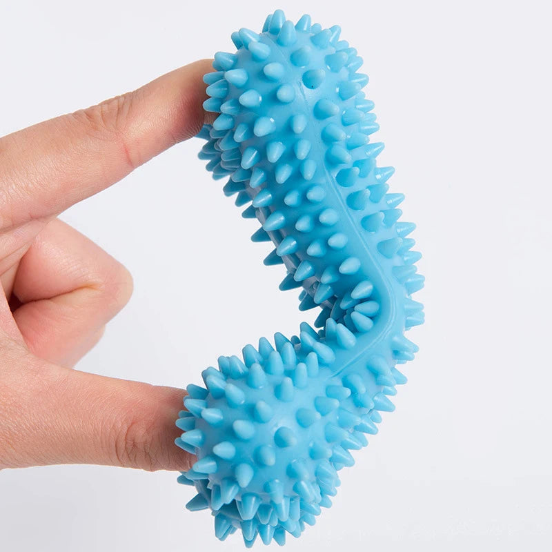 TPR Knot Dog Chew Toy – Teeth Cleaning & Interactive Toy for Small Dogs