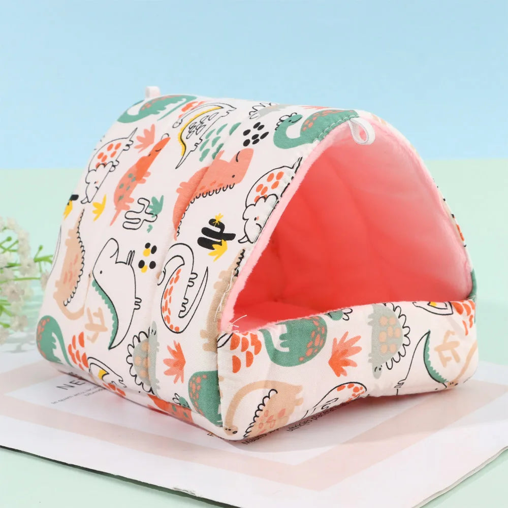 Cartoon Small Pet Sleeping Bed & Warm Nest for Winter