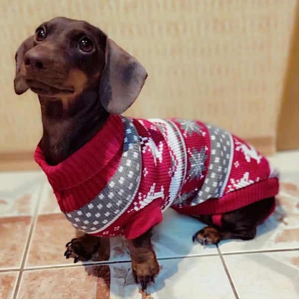 Winter Warm Dog Sweater for Small Dogs, Dachshund & Puppy Pullover
