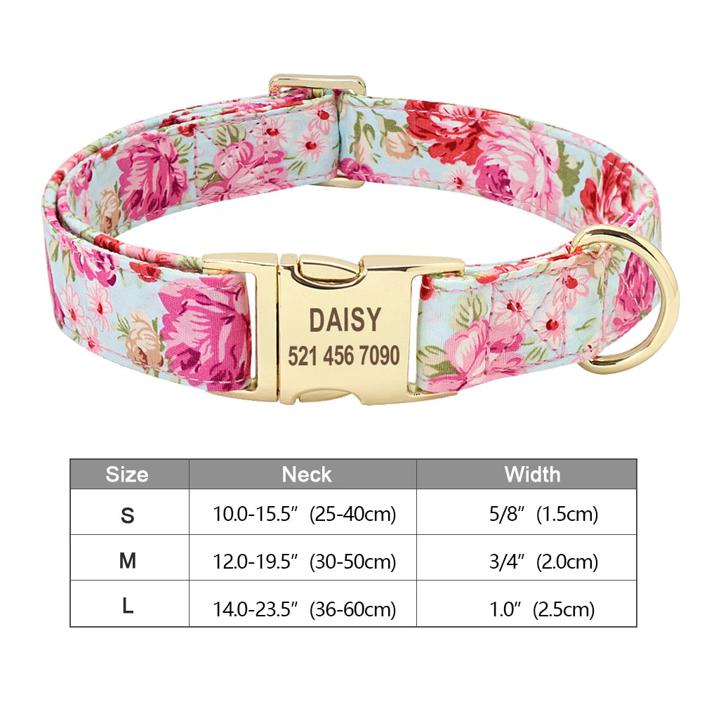 Personalized Nylon Dog Collar with Free Engraved ID Tag