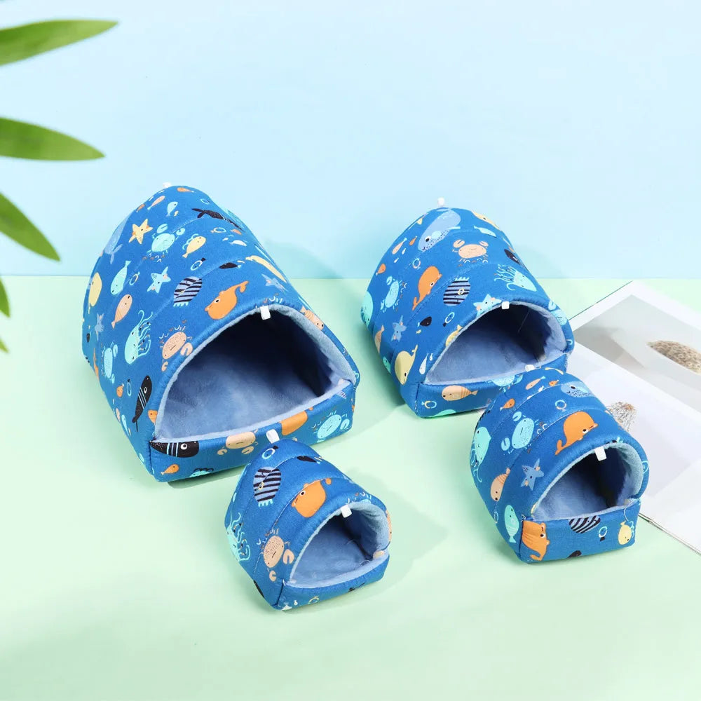 Cartoon Small Pet Sleeping Bed & Warm Nest for Winter