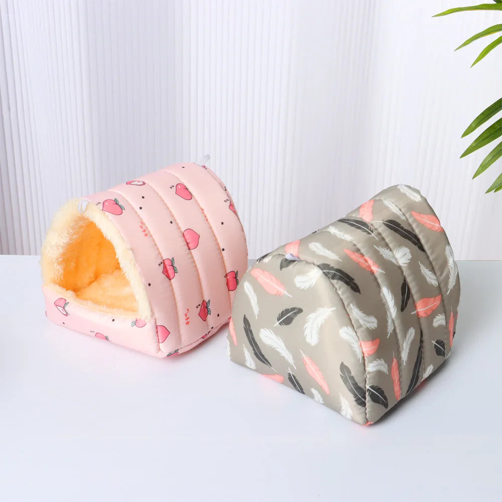 Cartoon Small Pet Sleeping Bed & Warm Nest for Winter