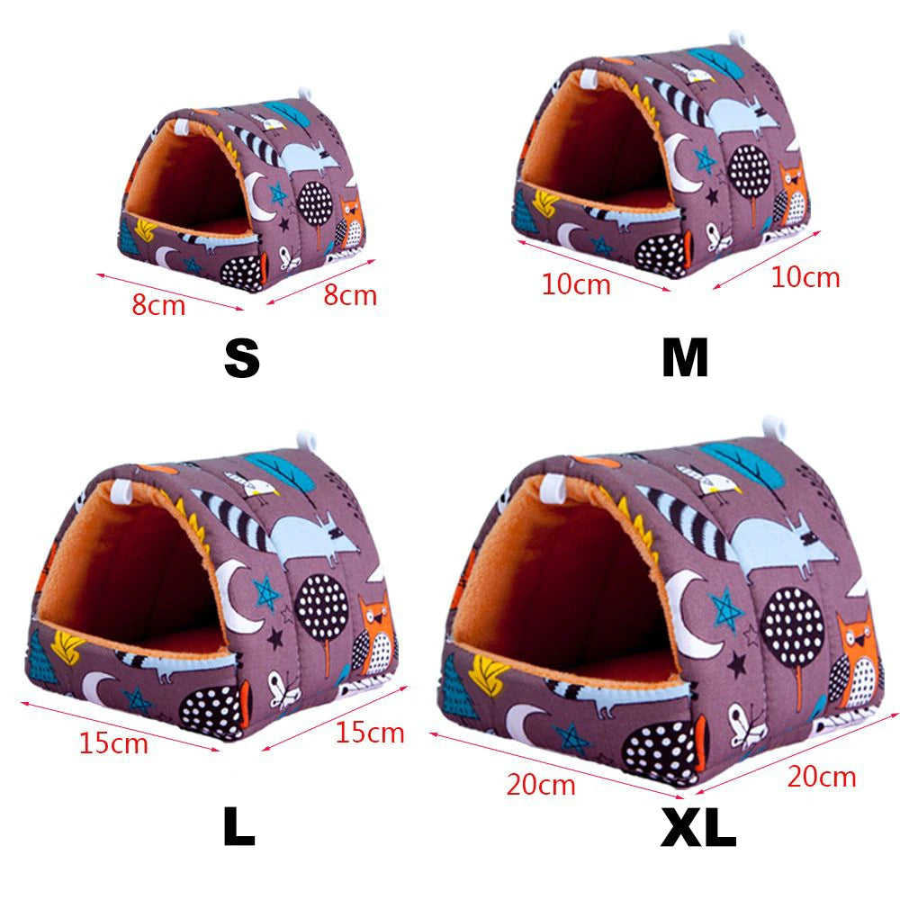 Cartoon Small Pet Sleeping Bed & Warm Nest for Winter