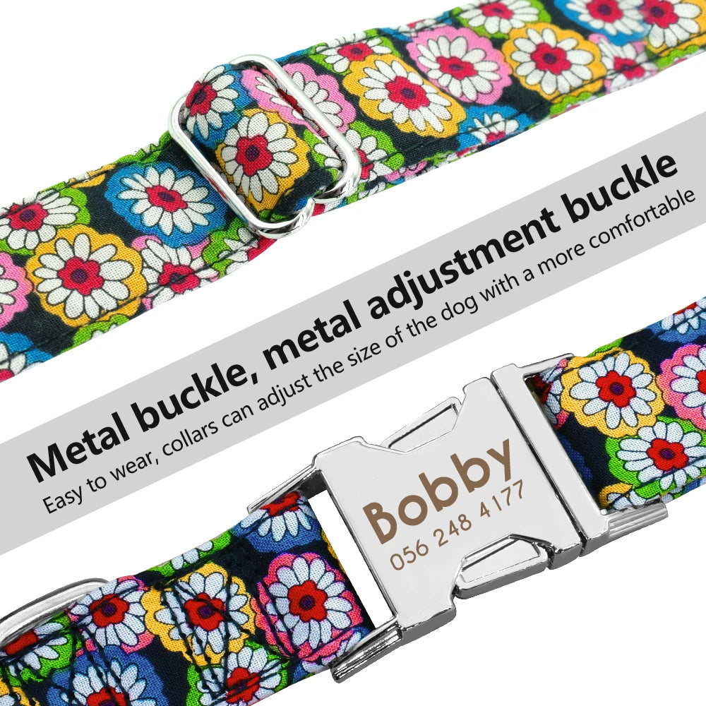 Personalized Nylon Dog Collar with Free Engraved ID Tag