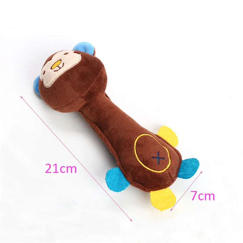 Durable Plush Squeaky Dog Toy — Animal Shape Chew Toy for Small Dogs