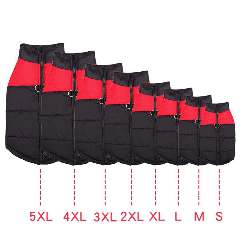 Winter Dog Coat, Waterproof Warm Pet Jacket Vest for Small to Large Dogs