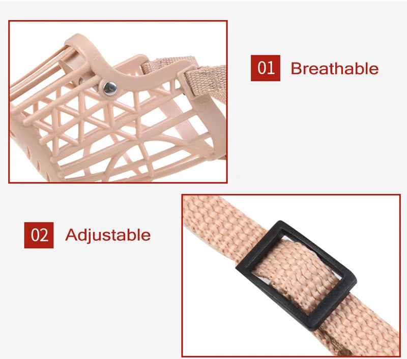 Adjustable Breathable Dog Muzzle for Small, Medium & Large Dogs