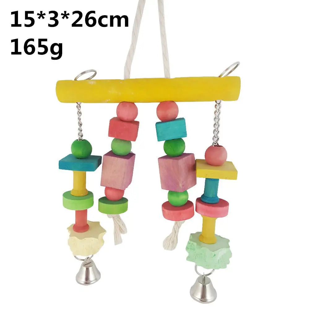 Color Wood Rope Bird Cage Accessory