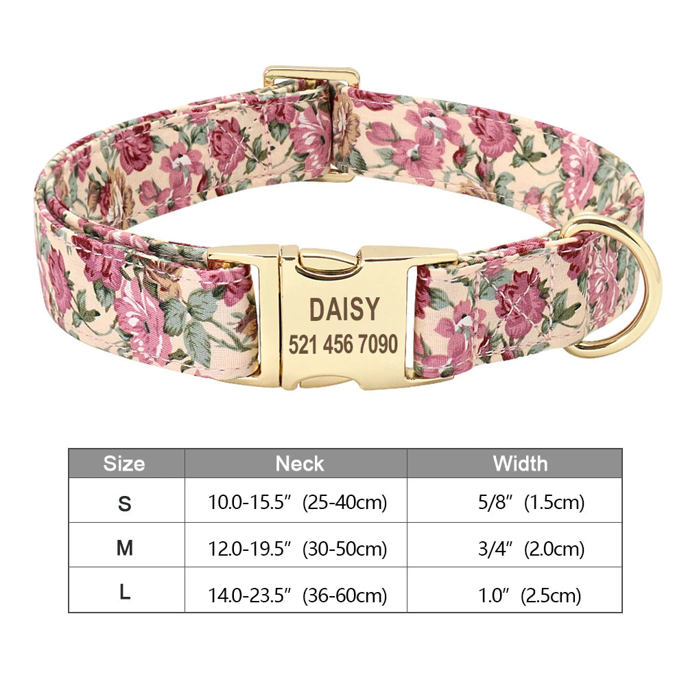 Personalized Nylon Dog Collar with Free Engraved ID Tag
