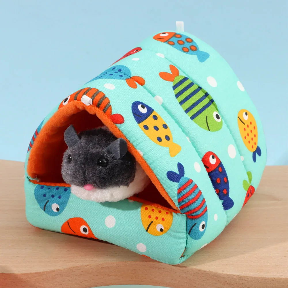 Cartoon Small Pet Sleeping Bed & Warm Nest for Winter