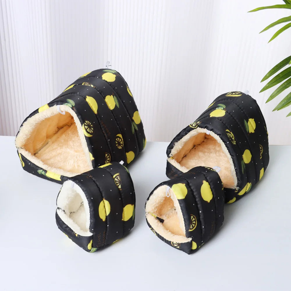 Cartoon Small Pet Sleeping Bed & Warm Nest for Winter