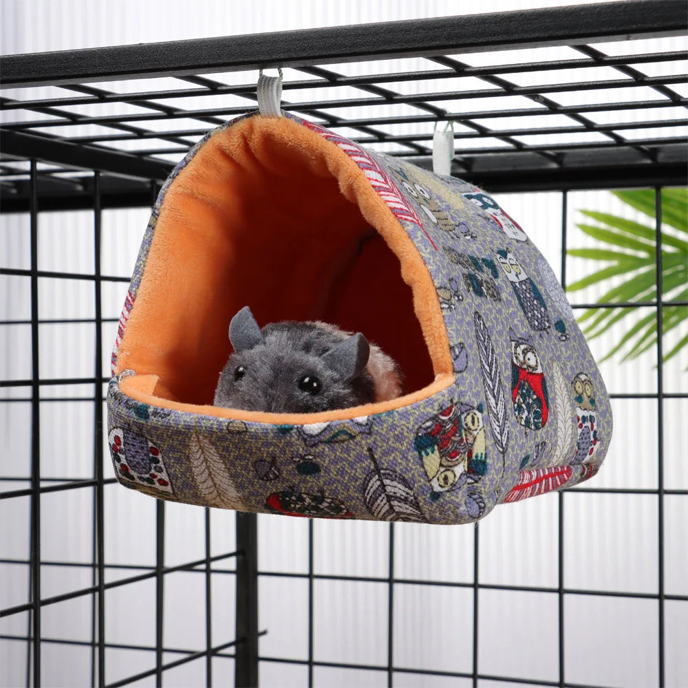 Cartoon Small Pet Sleeping Bed & Warm Nest for Winter