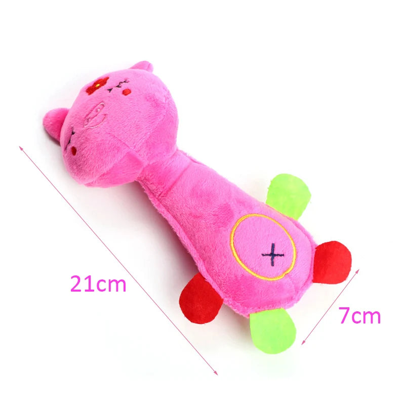 Durable Plush Squeaky Dog Toy — Animal Shape Chew Toy for Small Dogs