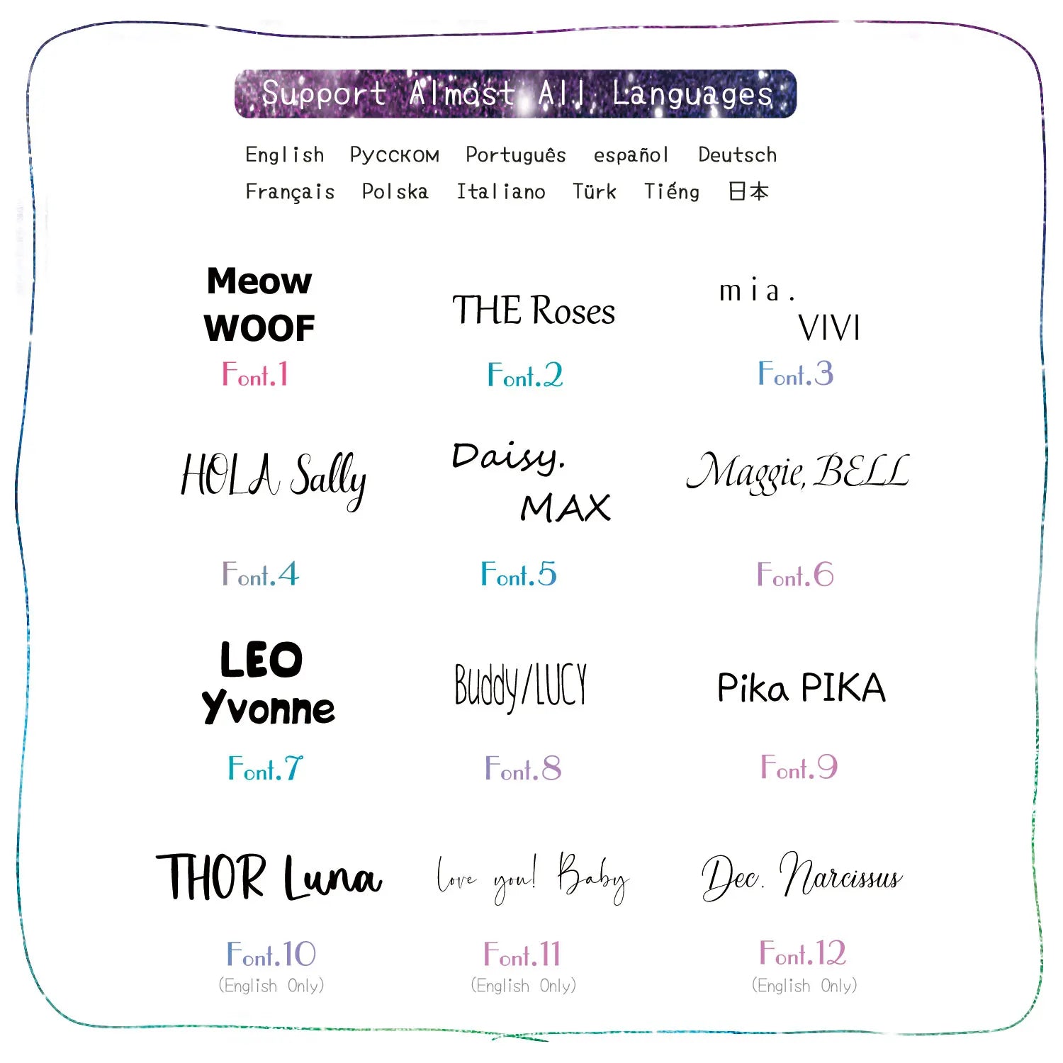 Personalized Pet ID Tag for Dogs & Cats, Custom Engraved Name Charm Collar Accessory