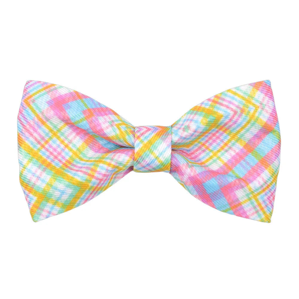 50/100pcs Removable Spring Plaid Dog Bowties