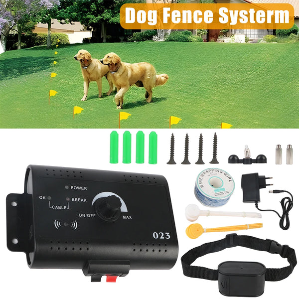 Electronic Pet Fence System with Waterproof Training Collar – Wireless Containment for Dogs
